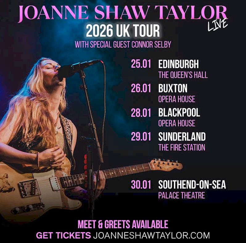 Joanne Shaw Taylor live tour poster 2026
